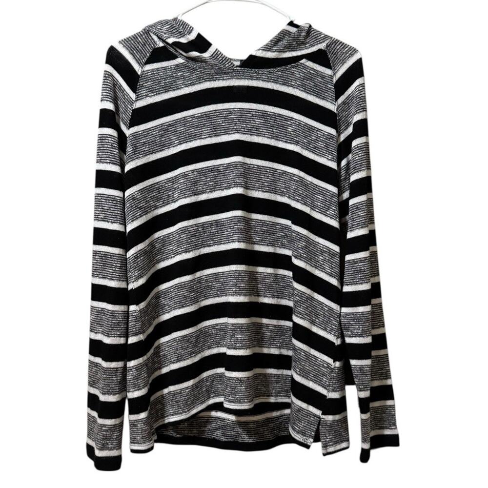Christopher & Banks Women Size Medium Hooded Lightweight Sweater Stretch Casual